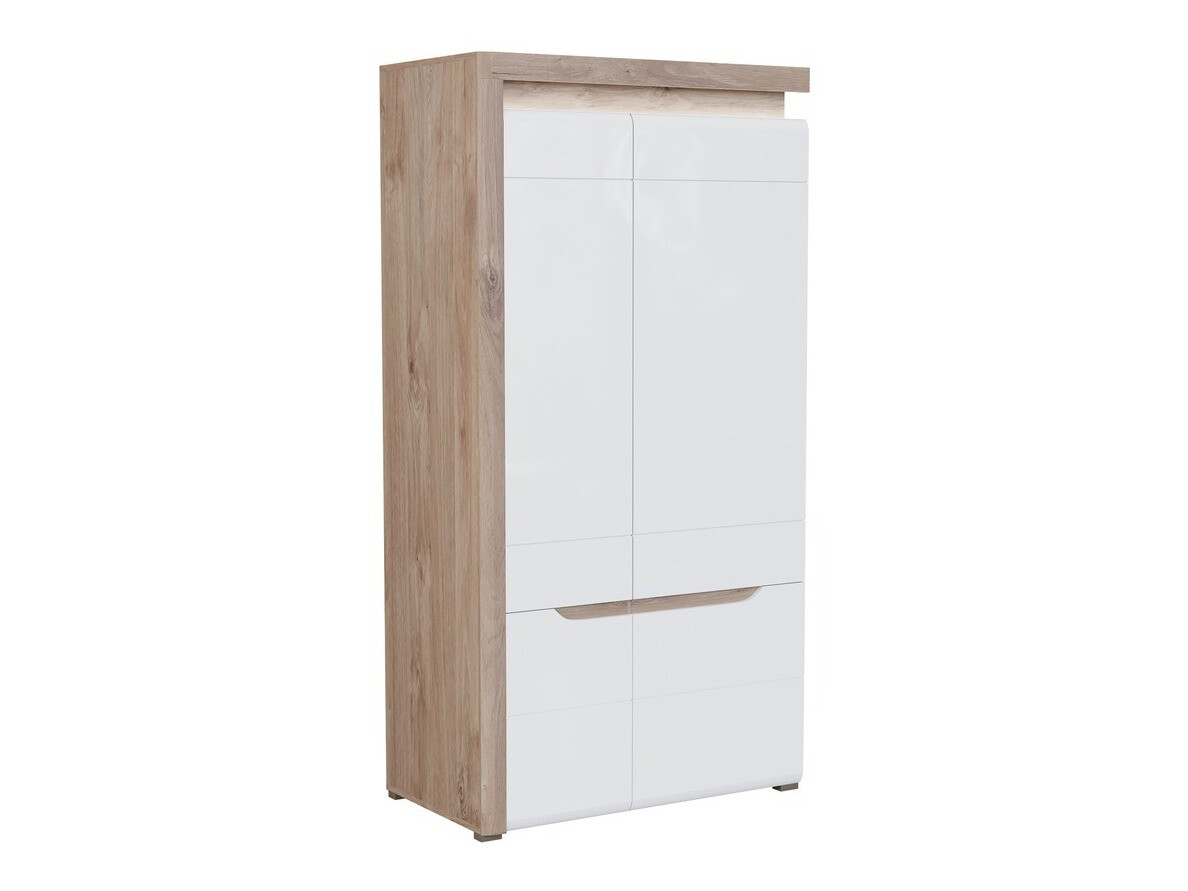 Armoire Revelmi 107 (Chêne + Blanc brillant)
