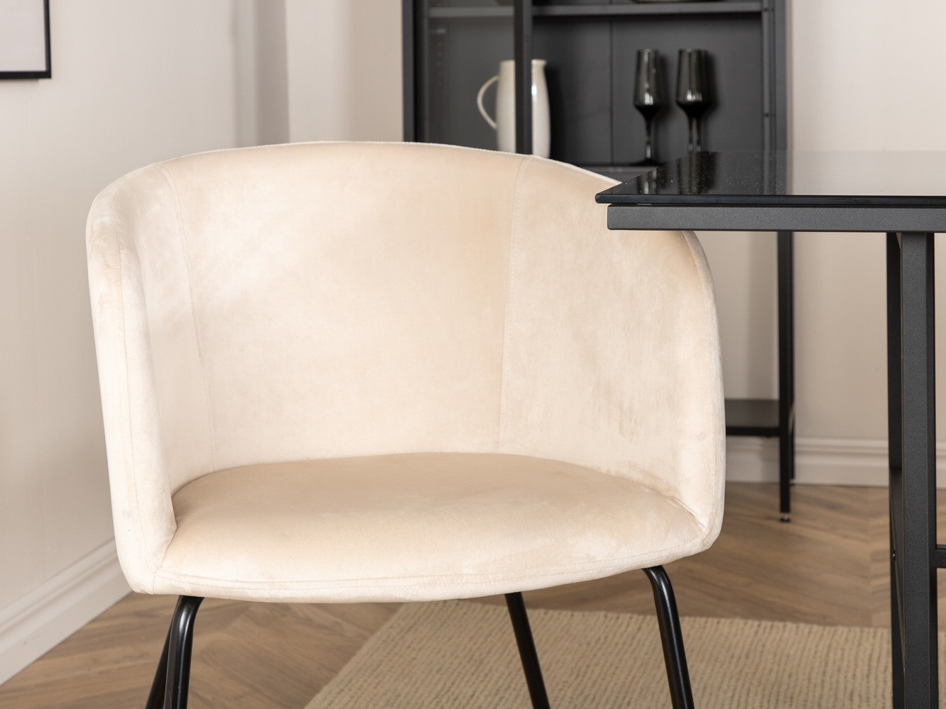 Salle à manger complète Dallas 2639 (Beige + Noir)