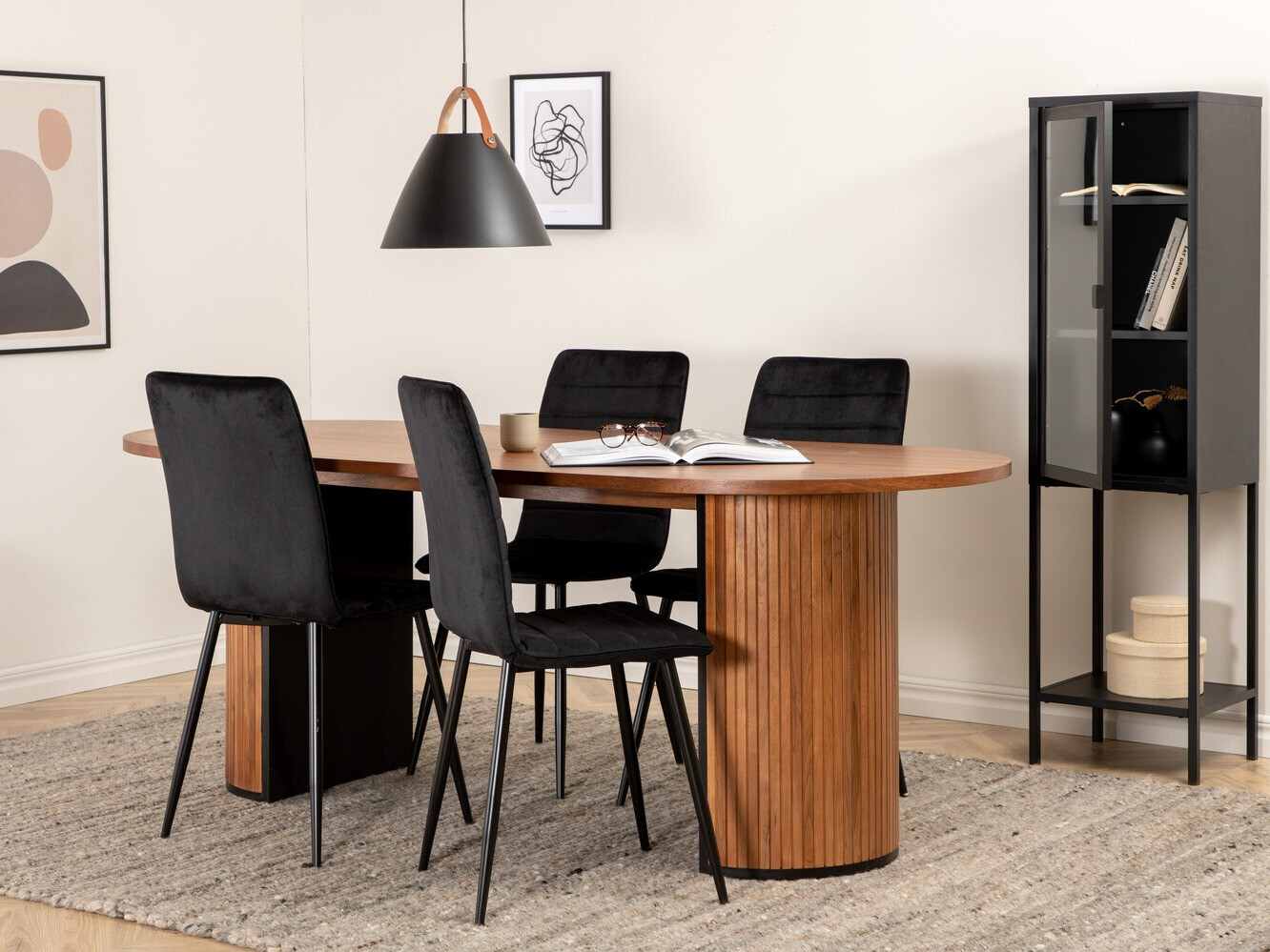 Salle à manger complète Dallas 2758 (Noir)