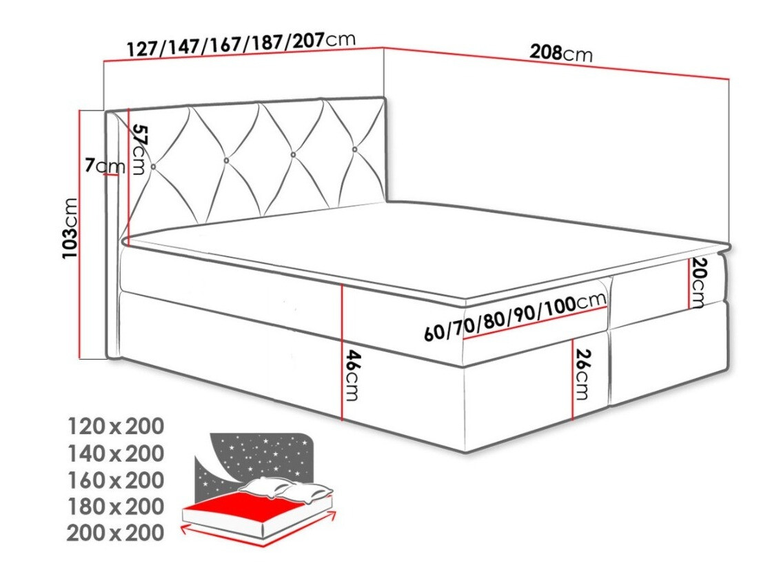 Lit boxspring Litus (Mono 235)