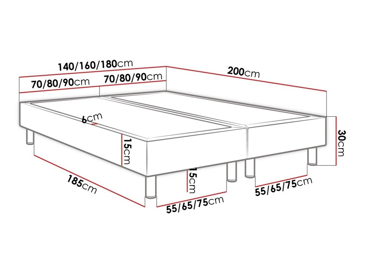 Lit boxspring Logan 101 (Manila 35)