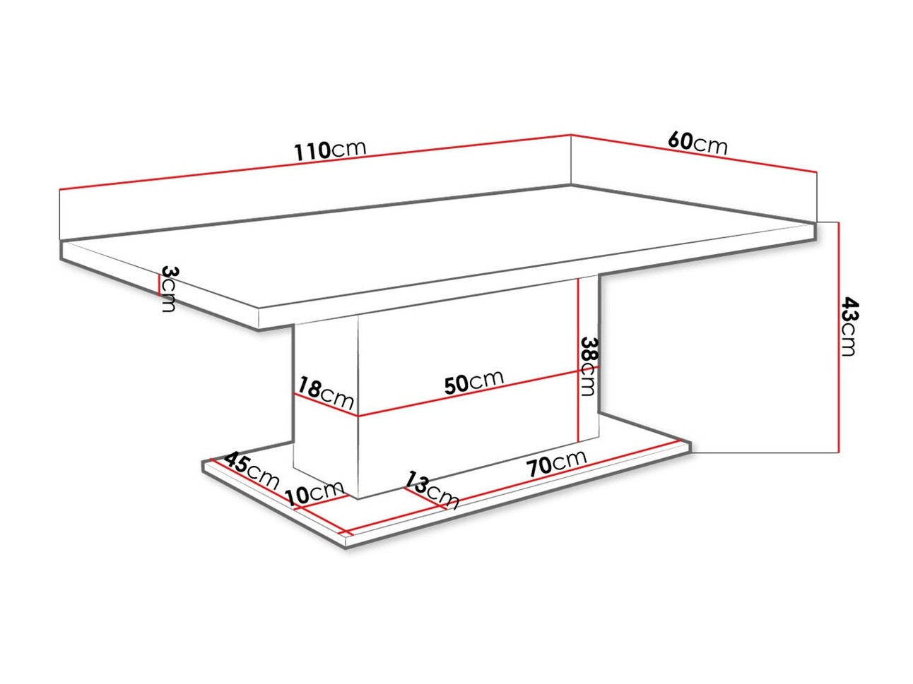 Table basse Tucson 148 (Chêne de Lefkas)