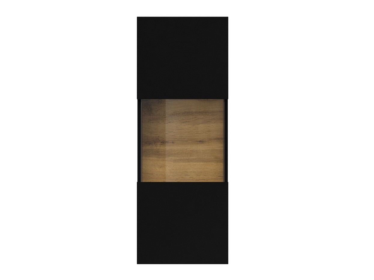 Armoire murale Revmiru 101 (Noir + Chêne wotan)