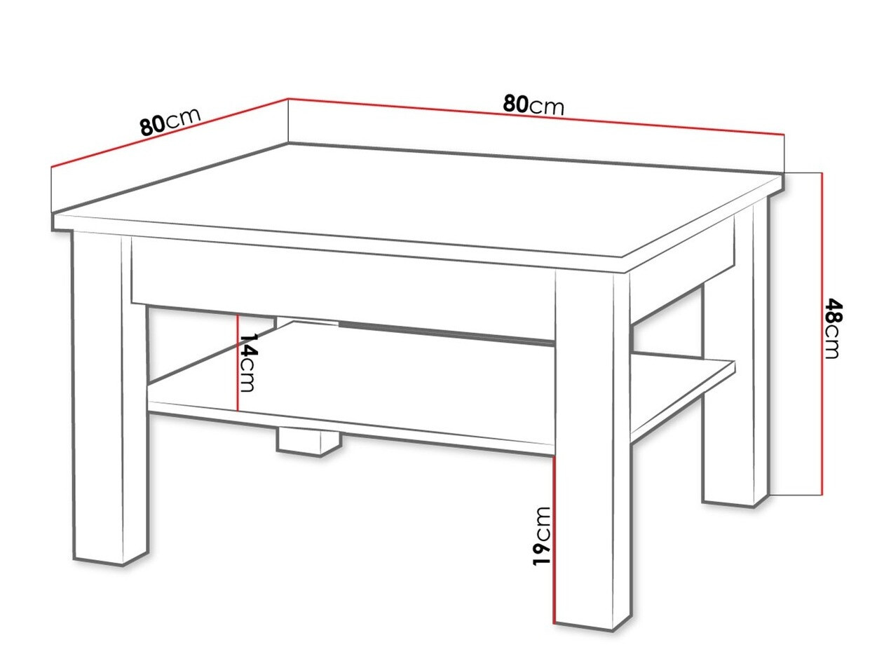 Table basse Melfeli 115 (Sonoma chêne)