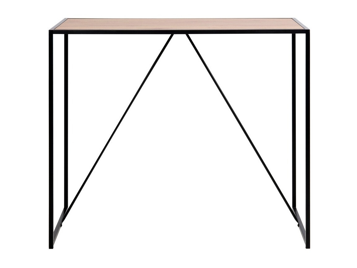Table de bar Norsica Sevferi 162 (Noir + Chêne sauvage)