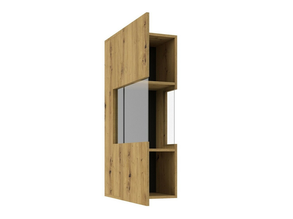 Armoire murale Revmiru 101 (Noir + Chêne wotan)