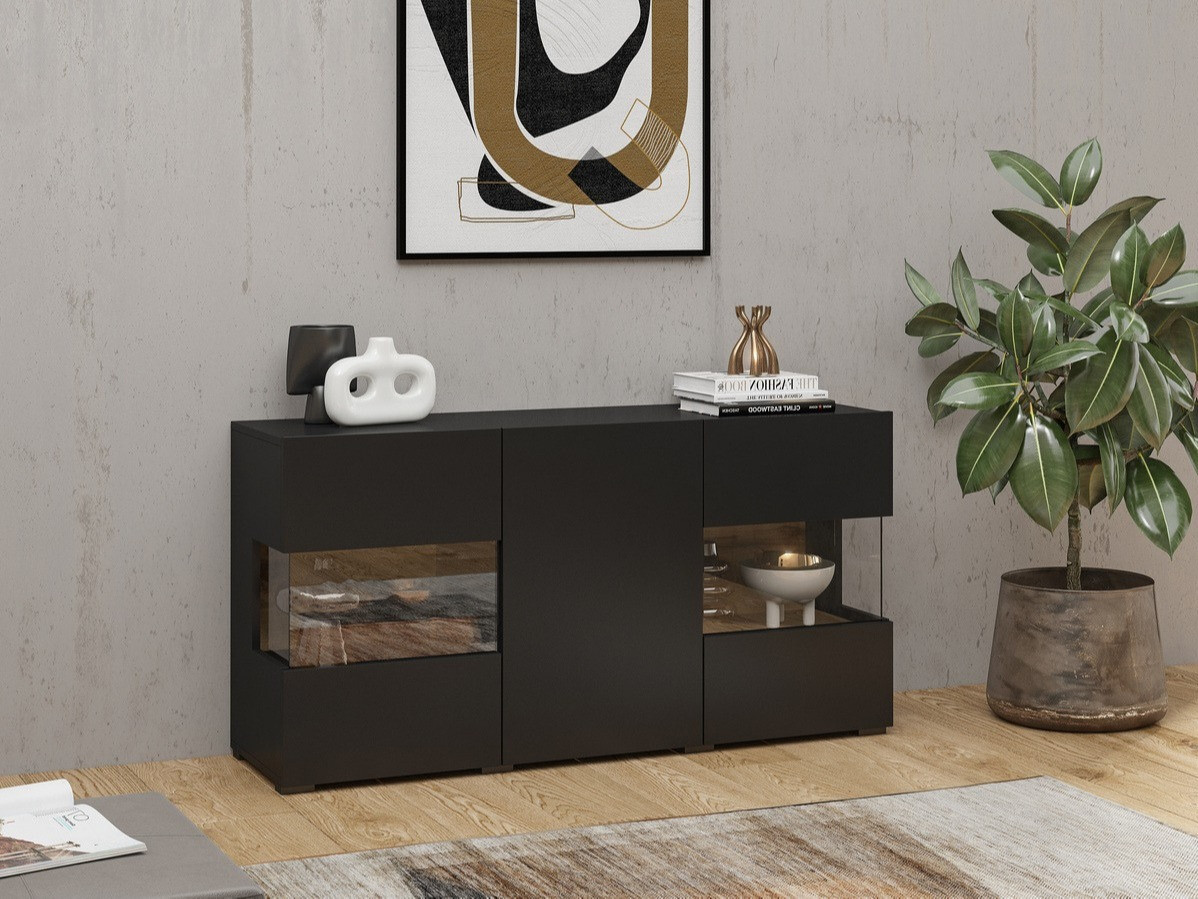 Buffet Revmiru 102 (Noir + Chêne wotan)