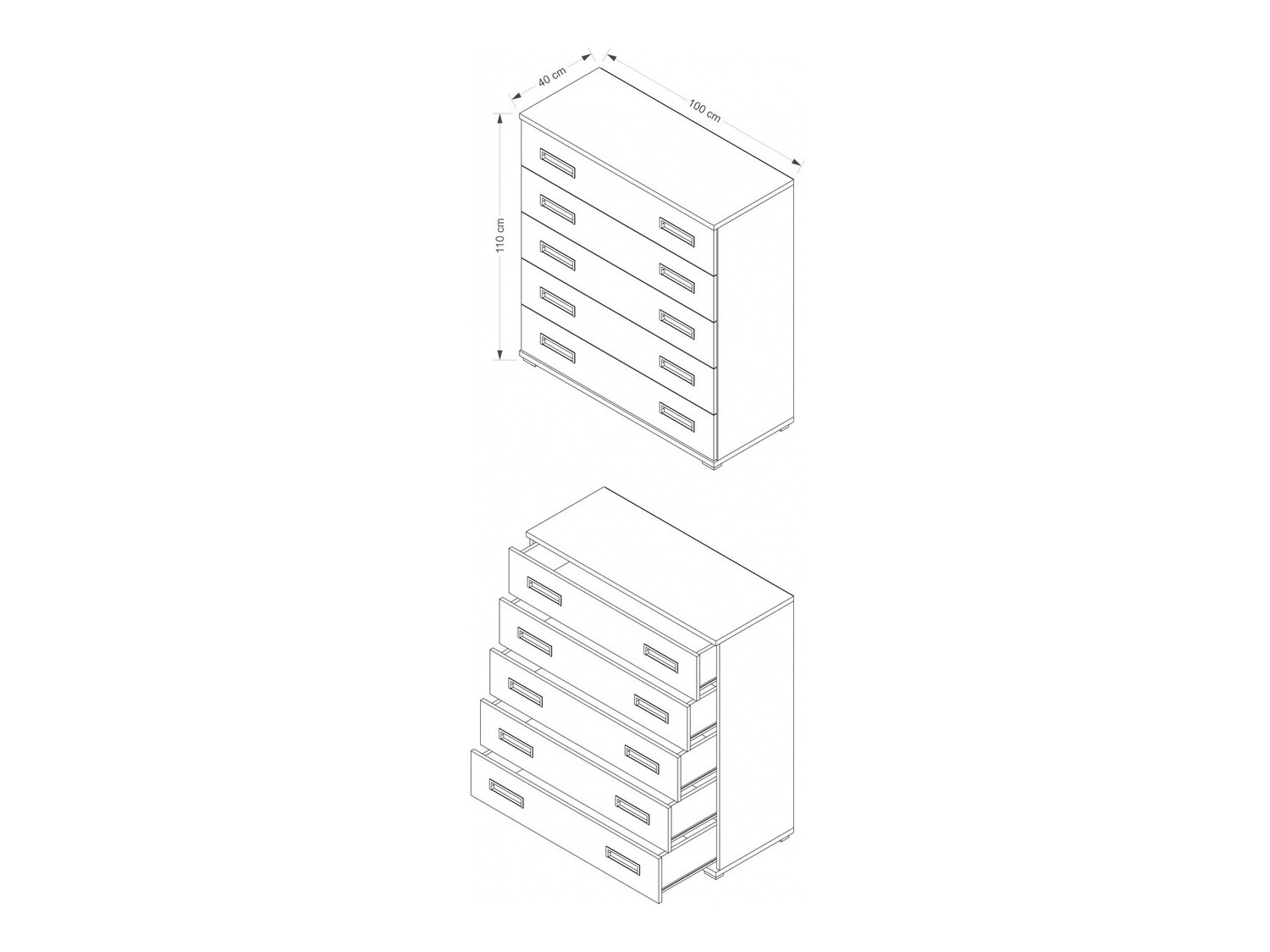 Commode Elicavo 100 (Blanc)