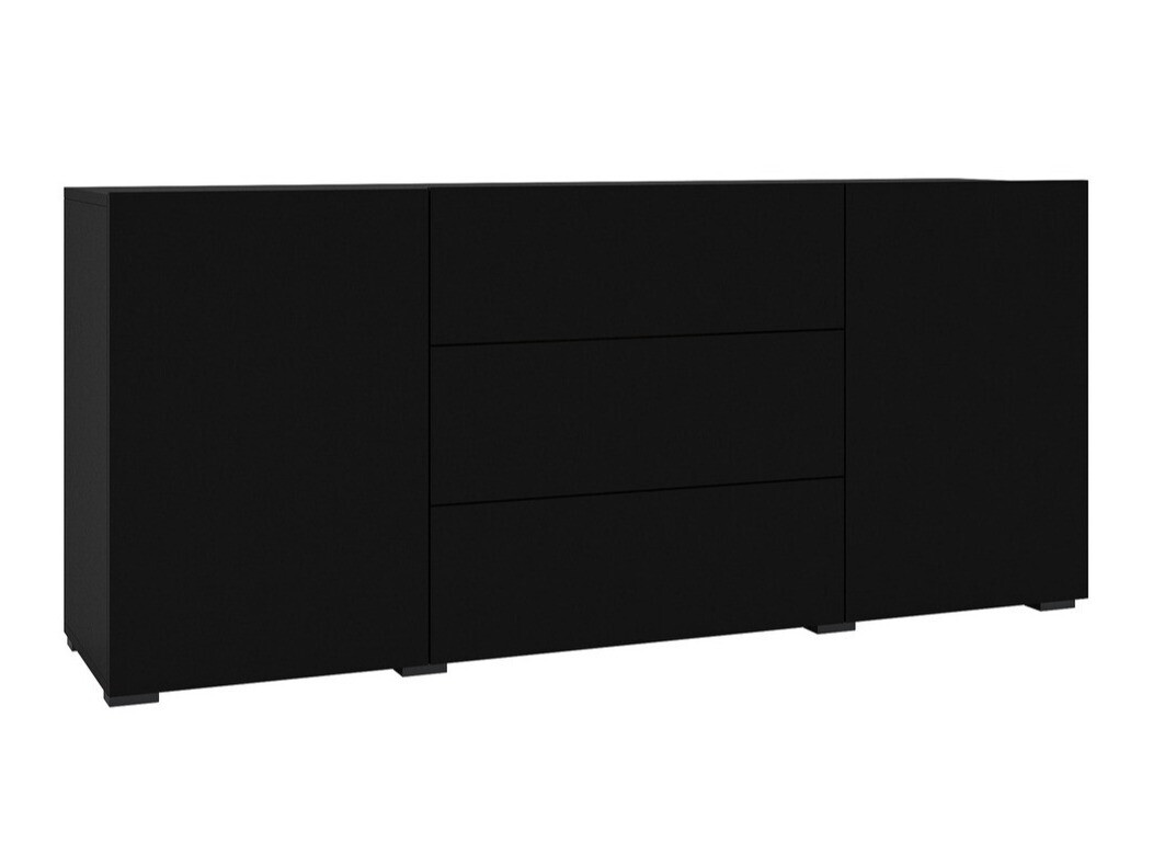 Commode Revmiru 103 (Noir + Chêne wotan)