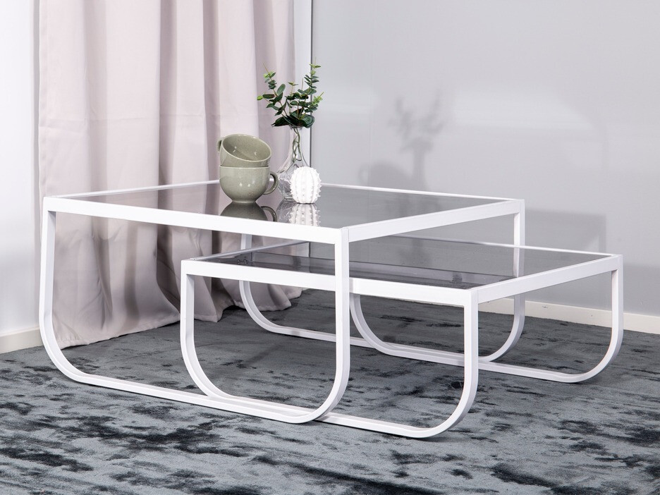 Ensemble tables basses Dallas 220 (Blanc)