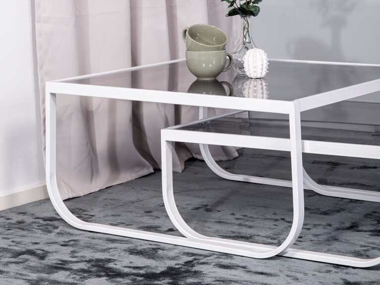 Ensemble tables basses Dallas 220 (Blanc)