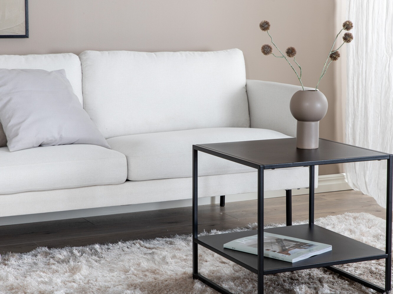 Canapé Fercame 100 (Beige + Noir)