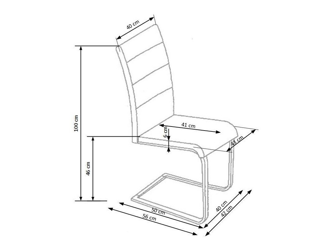 Chaise Houston 165 (Crème)