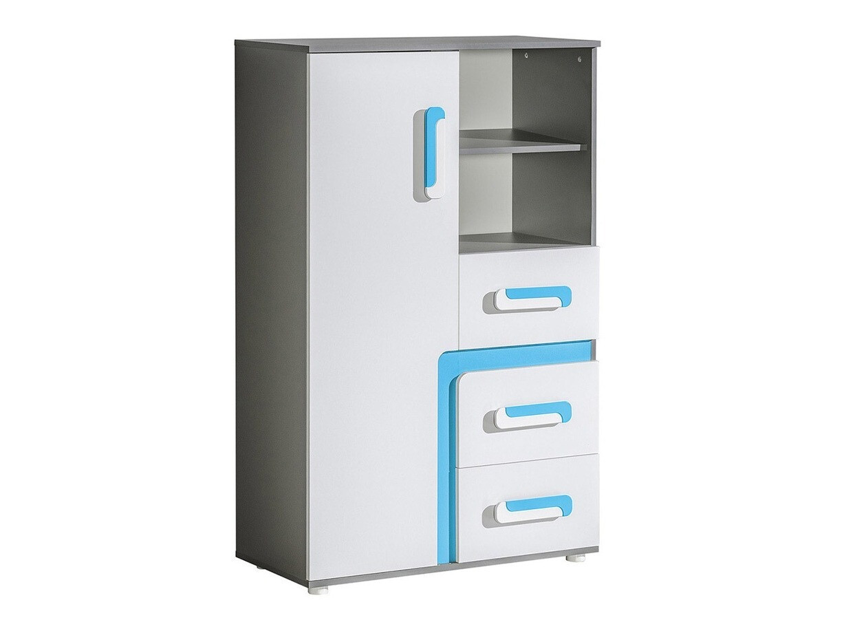 Commode Levtala 106 (Anthracite + Blanc + Turquoise)