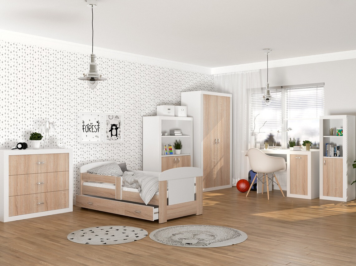 Bureau Tentive 102 (Blanc + Sonoma chêne)