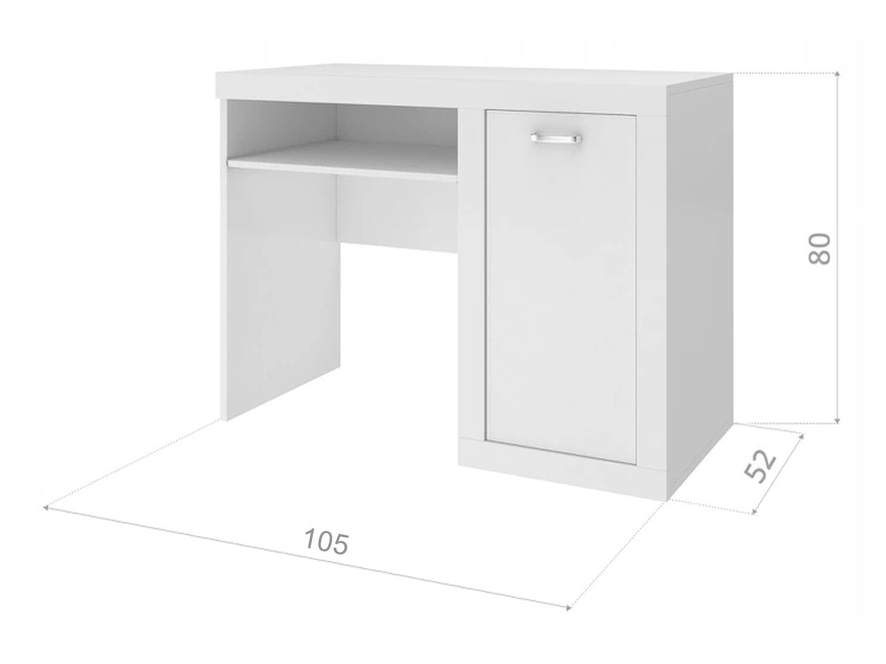 Bureau Tentive 102 (Blanc + Sonoma chêne)