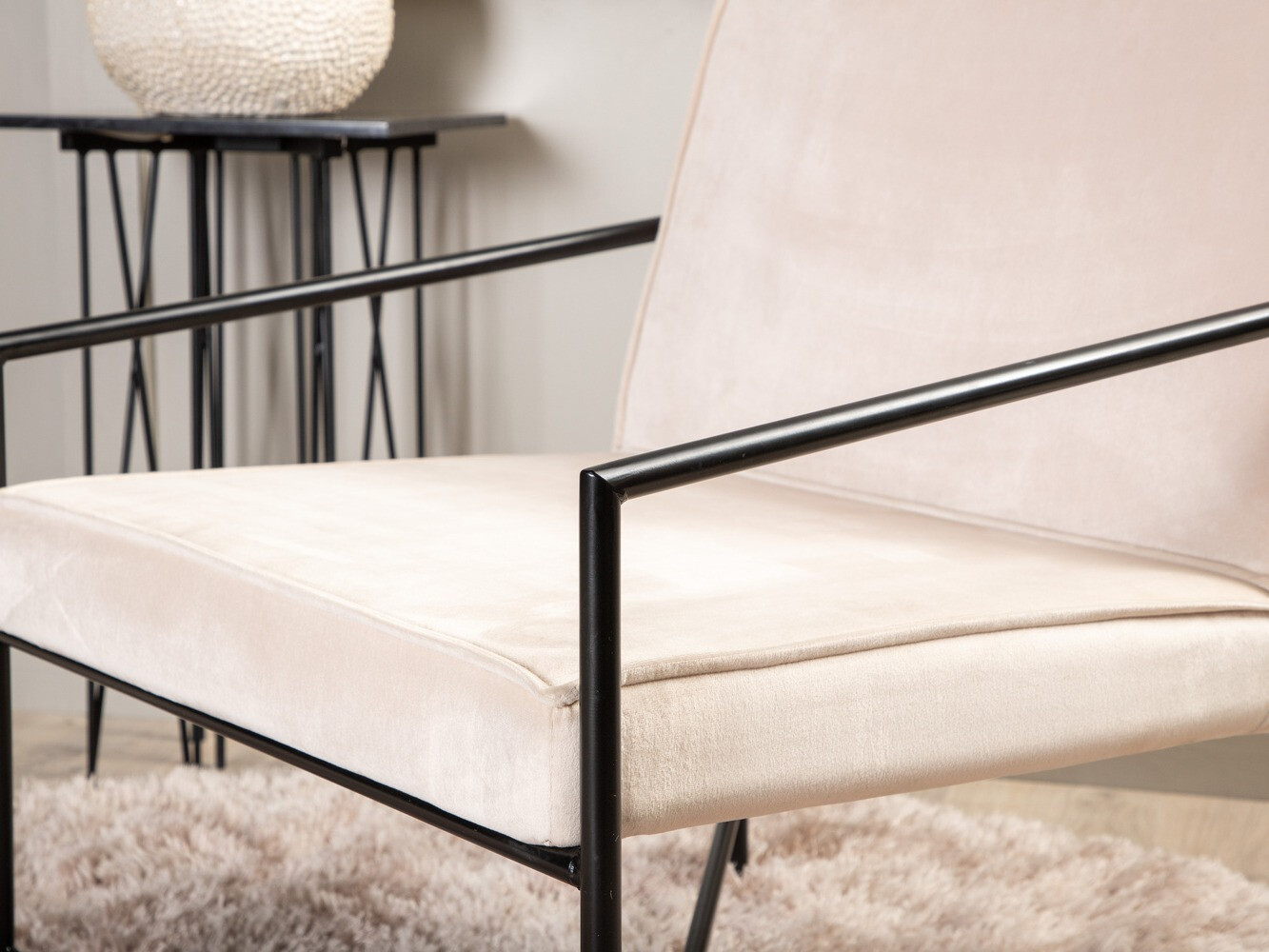 Fauteuil Dallas 1707 (Beige +Noir)