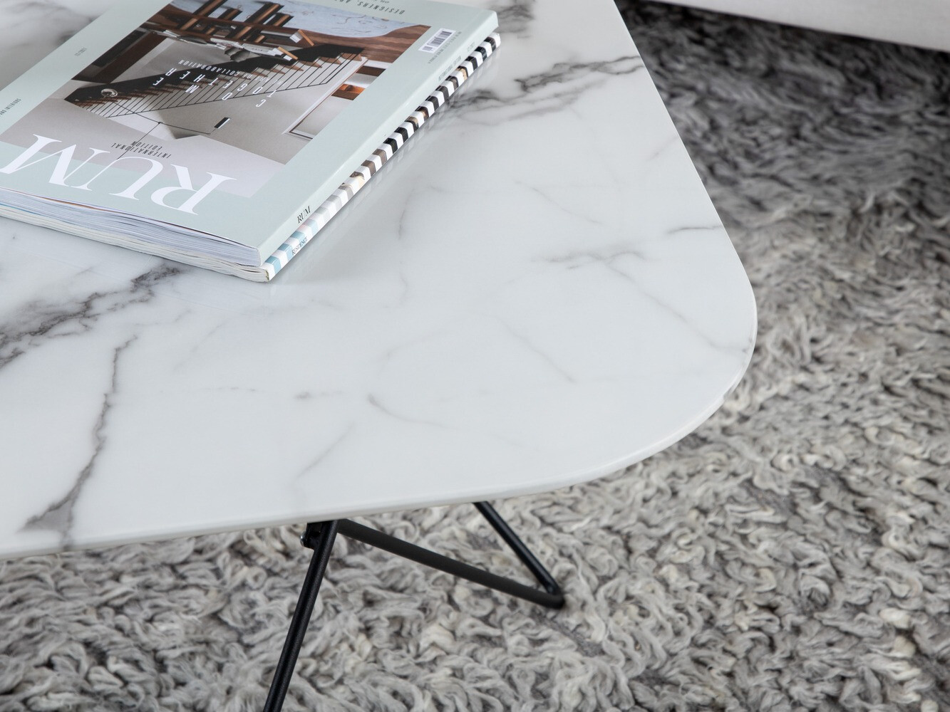 Table basse Dallas 1723 (Blanc + Noir)