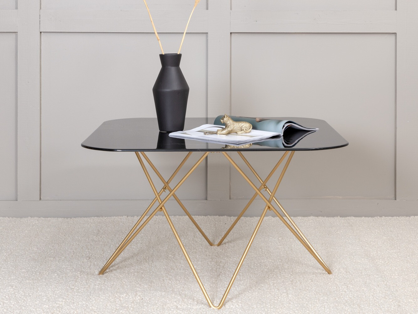 Table basse Dallas 1723 (Noir + Laiton)