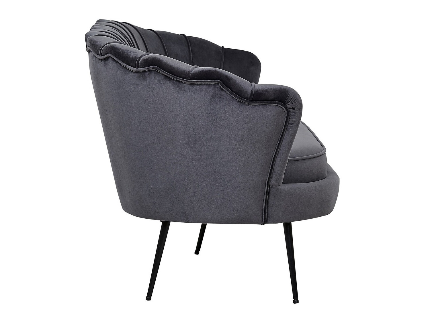 Canapé Dallas 2917 (Gris foncé + Noir)