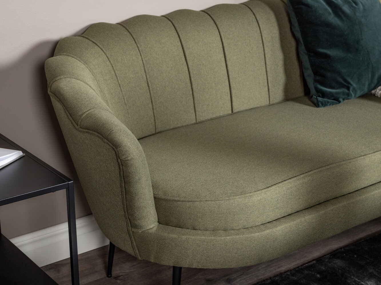 Canapé Dallas 2917 (Vert poussiéreux + Noir)
