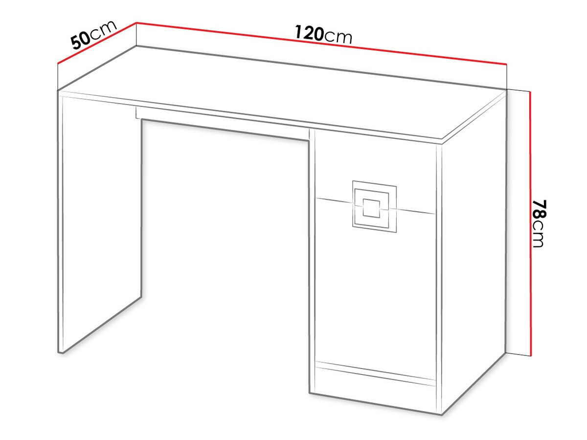 Bureau Balvire 110 (Chêne clair + Blanc + Gris)