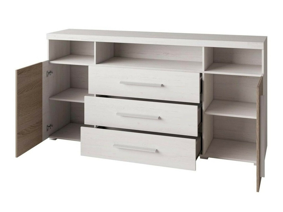 Commode Sorciro 100 (Noix + Chêne foncé)