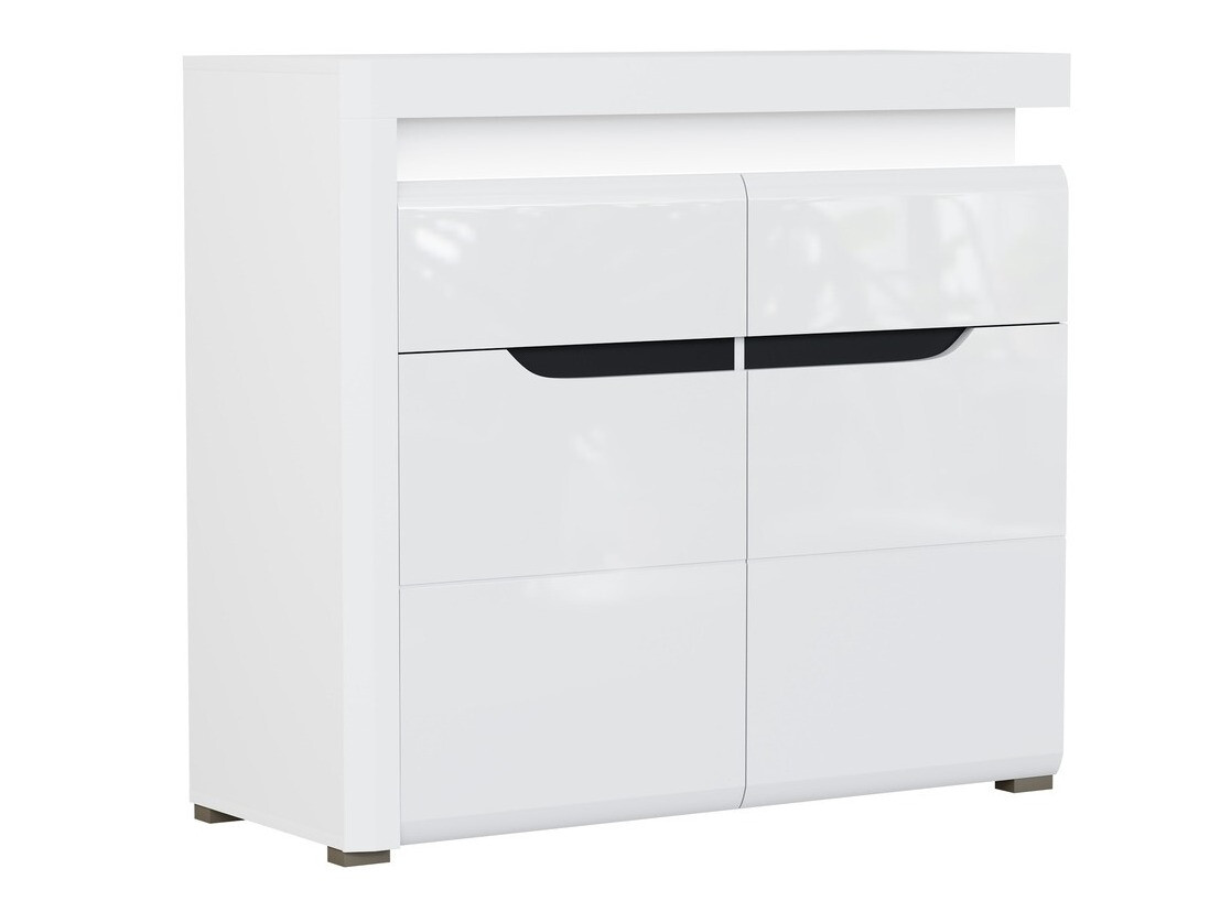 Commode Revelmi 102 (Blanc brillant + Blanc)