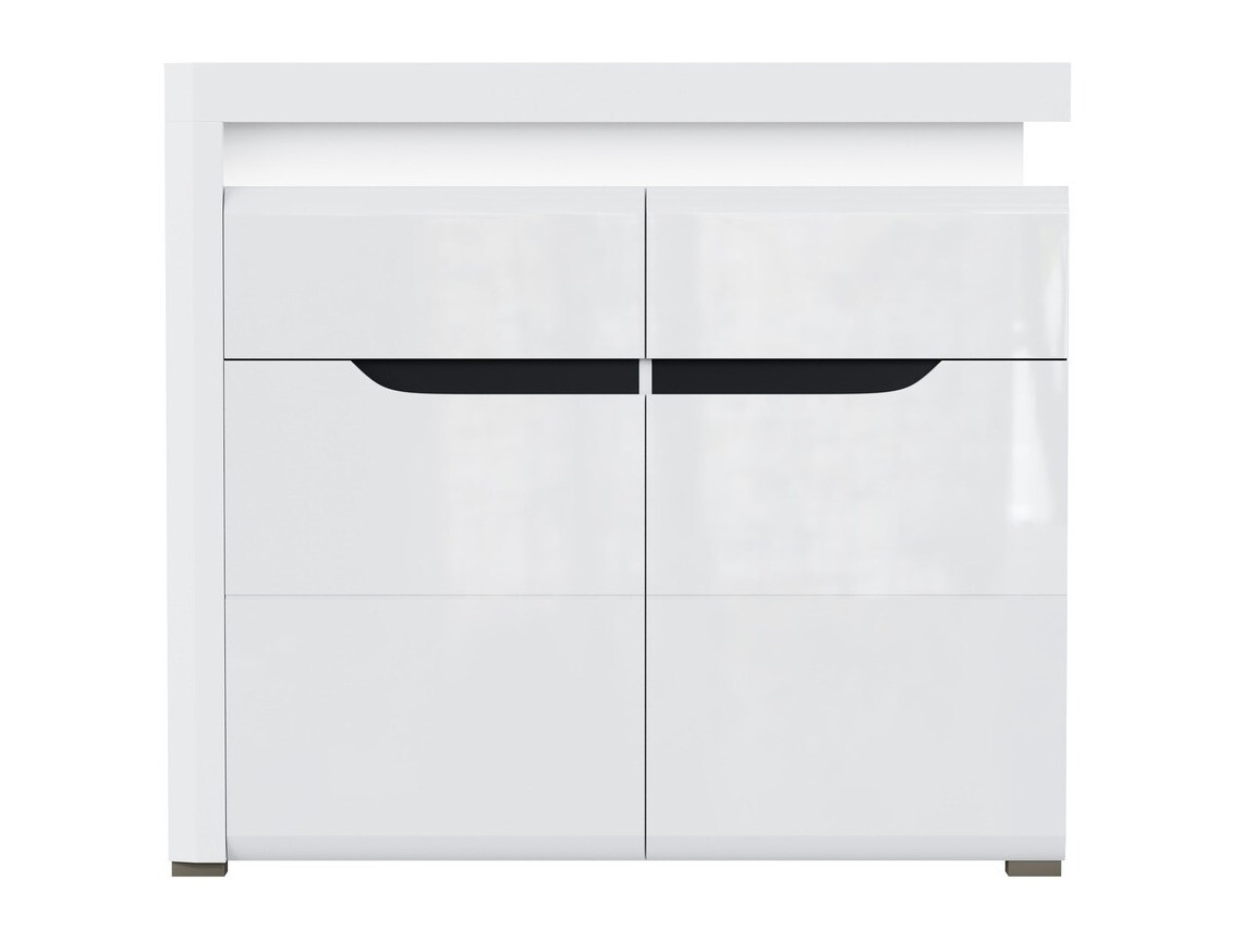Commode Revelmi 102 (Blanc brillant + Blanc)
