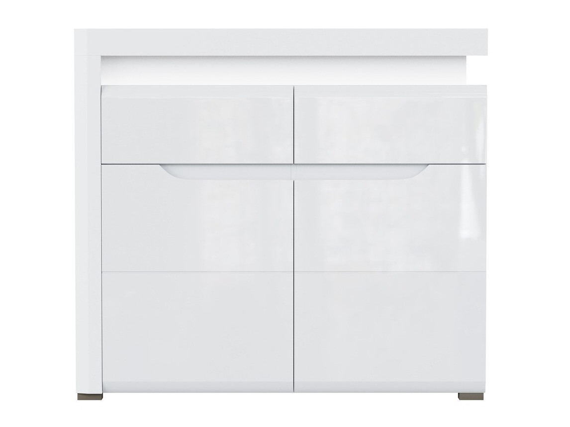 Commode Revelmi 102 (Blanc brillant + Blanc)