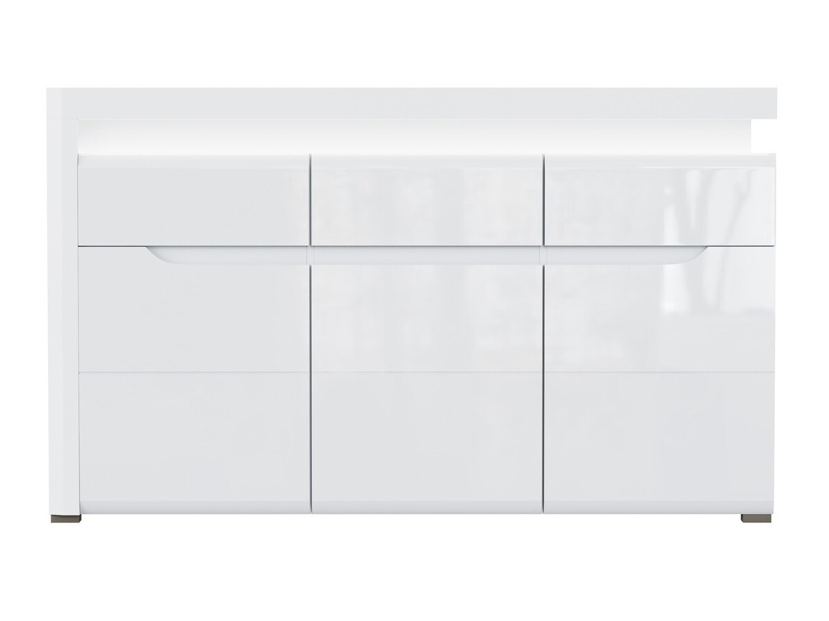 Commode Revelmi 103 (Blanc brillant + Blanc)