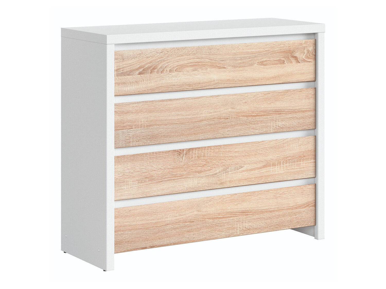 Commode Nolroma 105 (Blanc + Sonoma chêne)