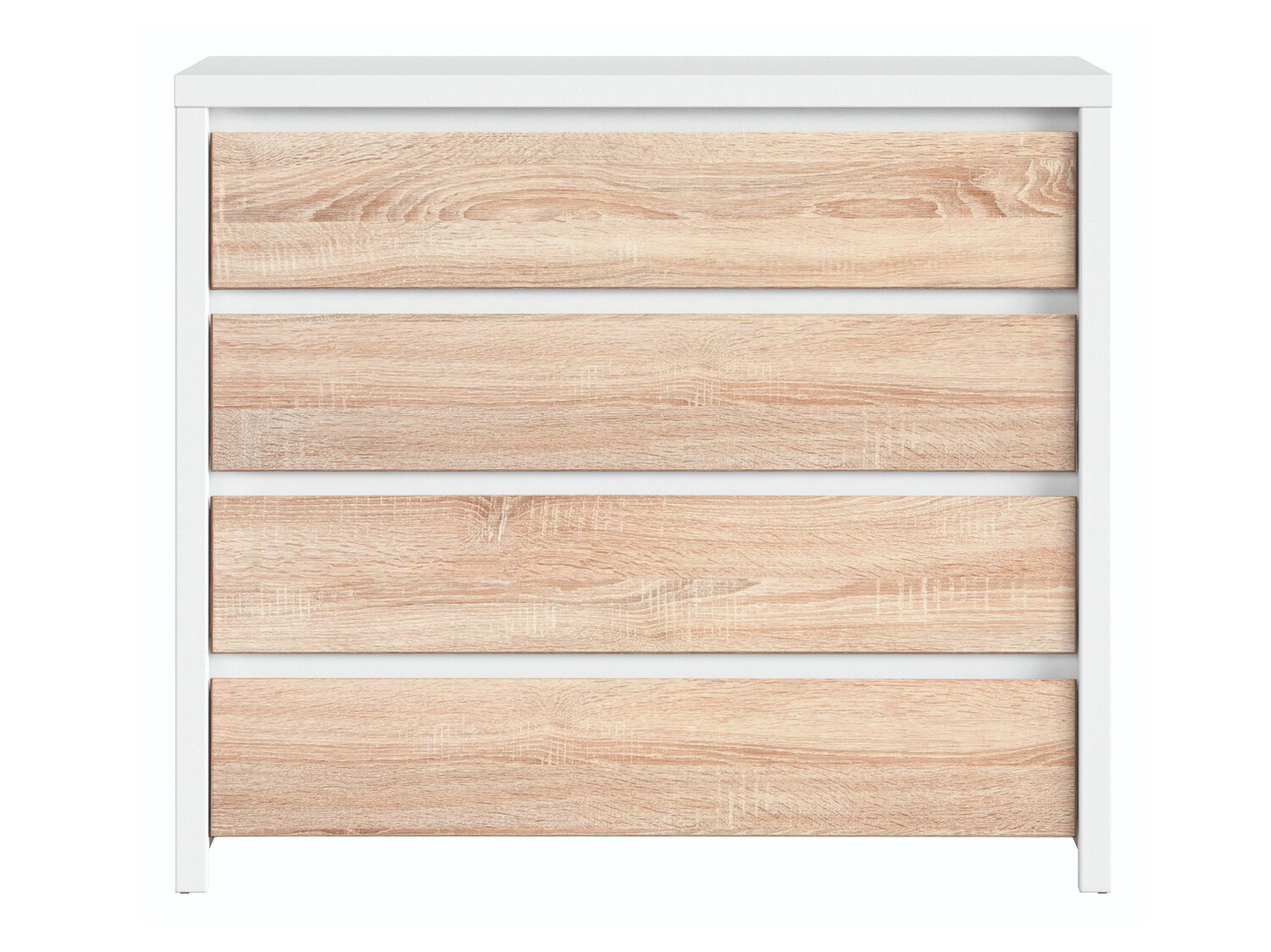 Commode Nolroma 105 (Blanc + Sonoma chêne)