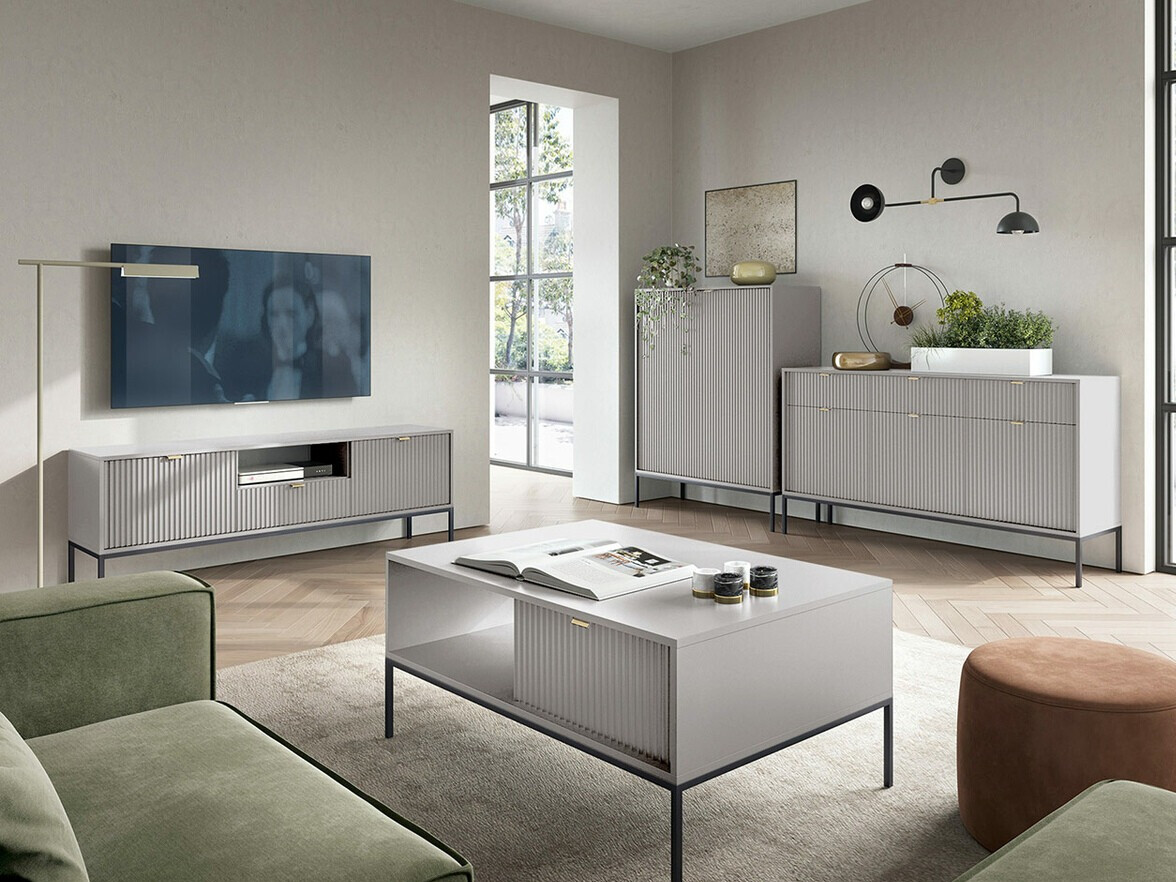 Ensemble de salon Lima L107 (Gris + Noir)