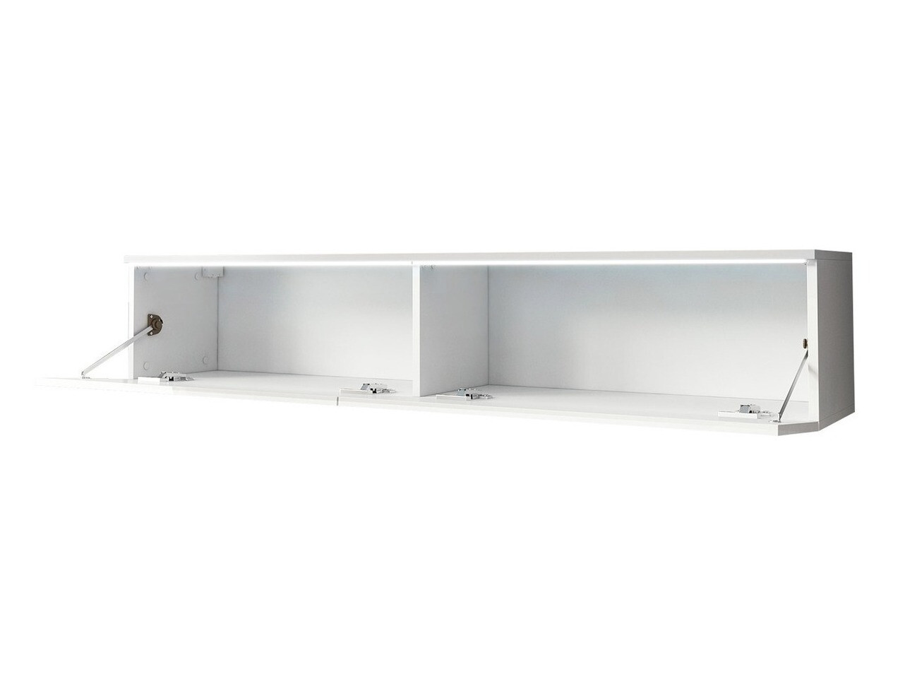 Meuble TV Scientia (Blanc + Blanc brillant)
