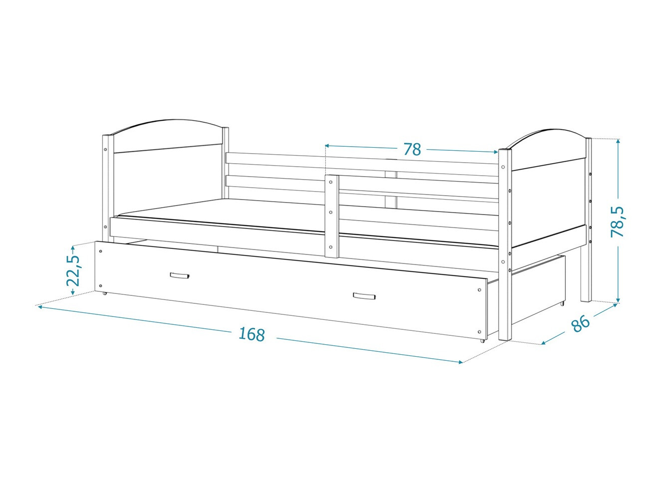 Lit Aurora 127 (Blanc)