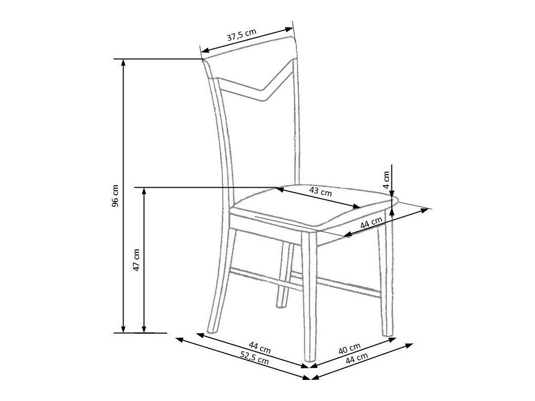 Chaise Houston 578 (Sonoma chêne + Gris)