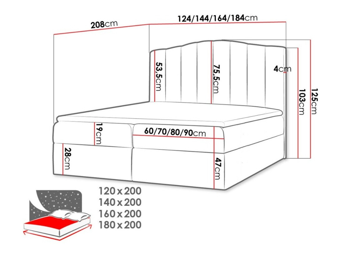 Lit boxspring Cantus (Casablanca 2303)
