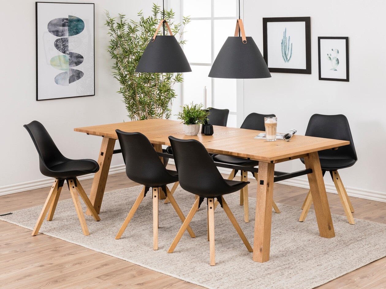 Chaise Norsica 133 (Noir + Clair bois)