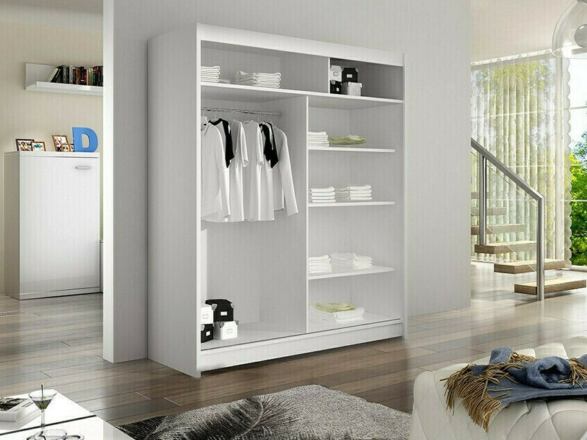 Armoire Closico Vastor II (Blanc + Chêne Artisan)