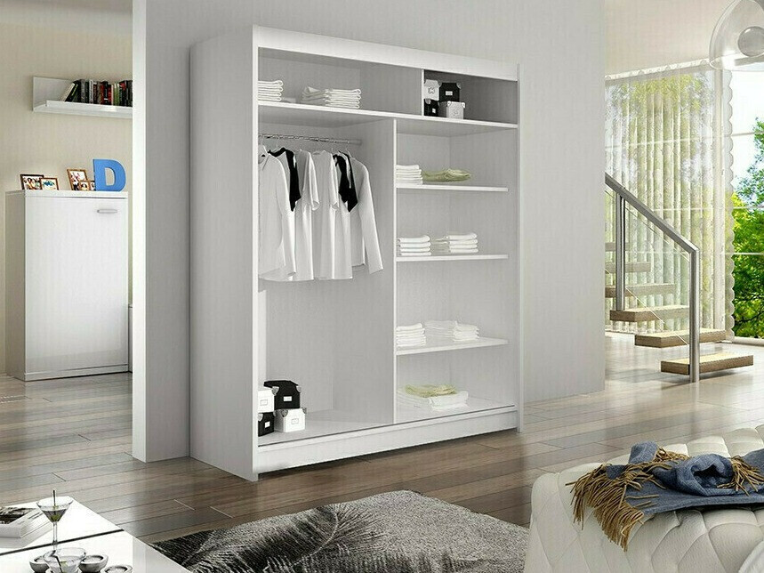 Armoire Closico Vastor II (Noir + Chêne Artisan)