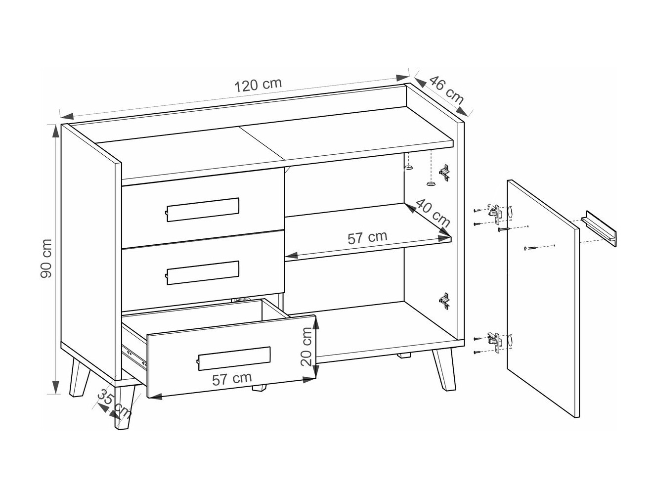 Commode Oderevu 105
