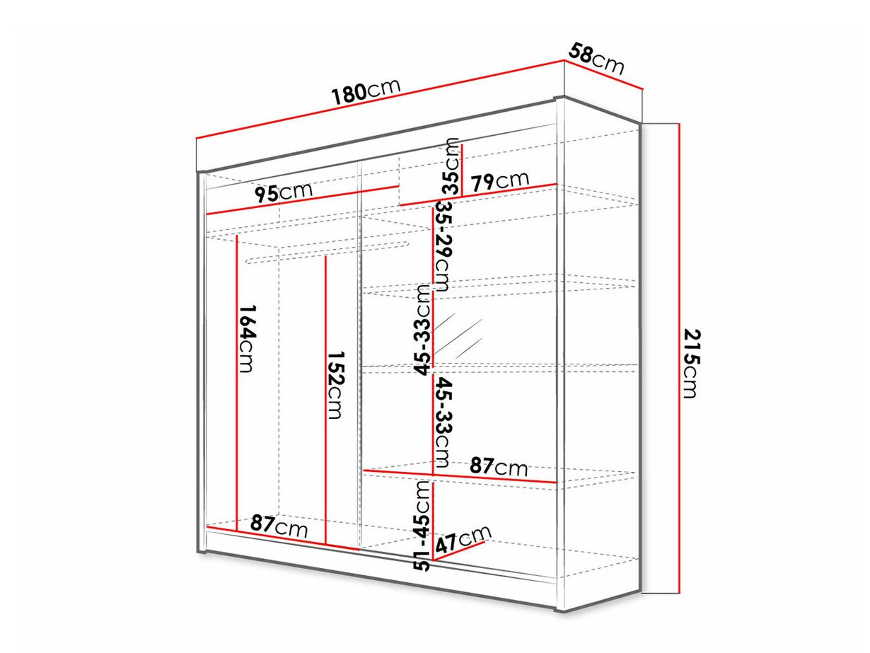 Armoire Closico Cavaris I (Blanc + Chêne Artisan)