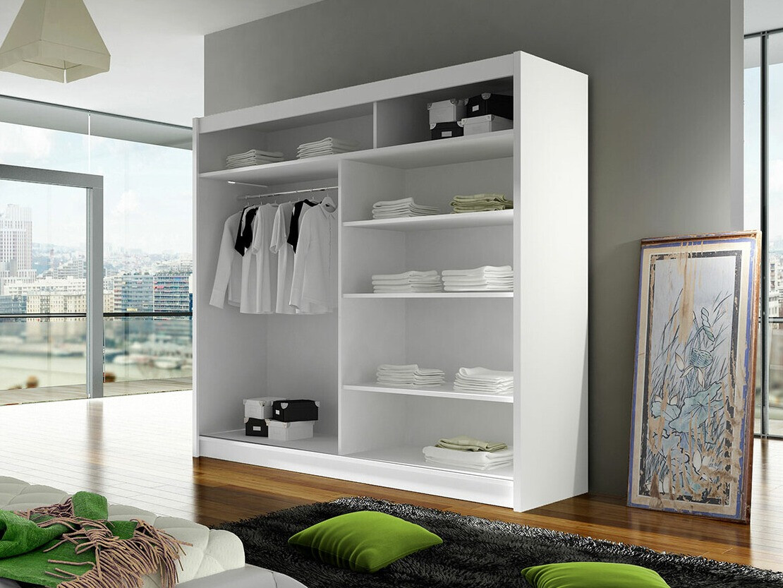 Armoire Closico Cavaris II (Blanc + Chêne Artisan)