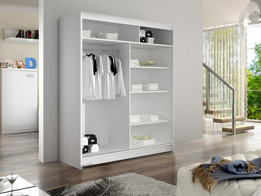 Armoire Closico Vastor III (Blanc + Chêne Artisan)