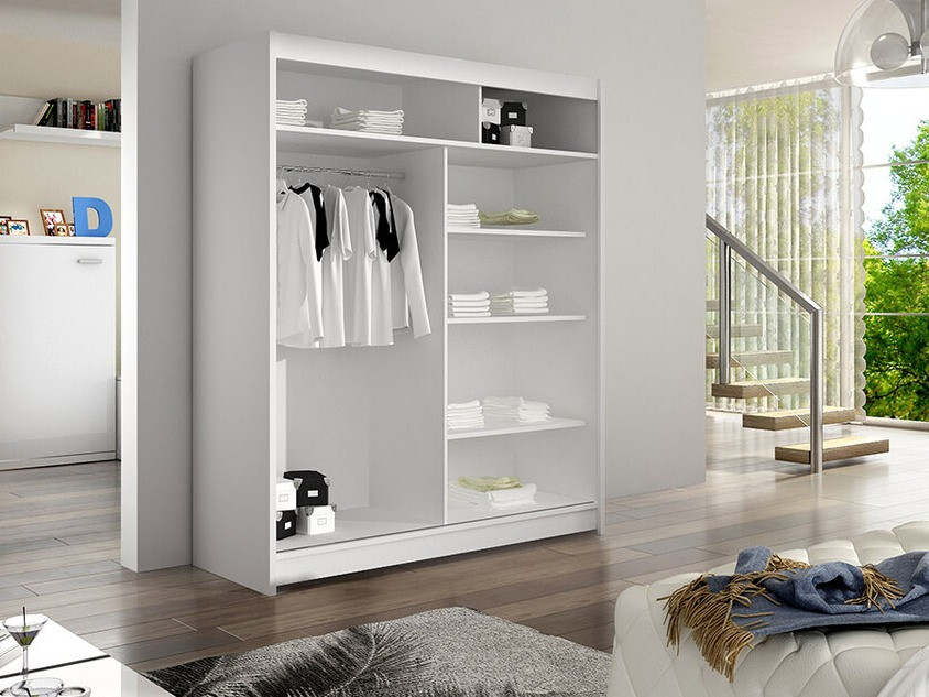 Armoire Closico Vastor III (Noir + Chêne Artisan)