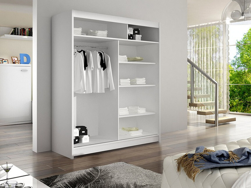 Armoire Closico Vastor III (Noir + Chêne Artisan)