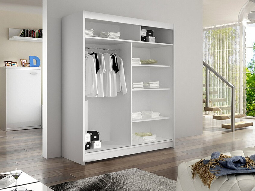 Armoire Closico Vastor IV (Blanc + Chêne Artisan)
