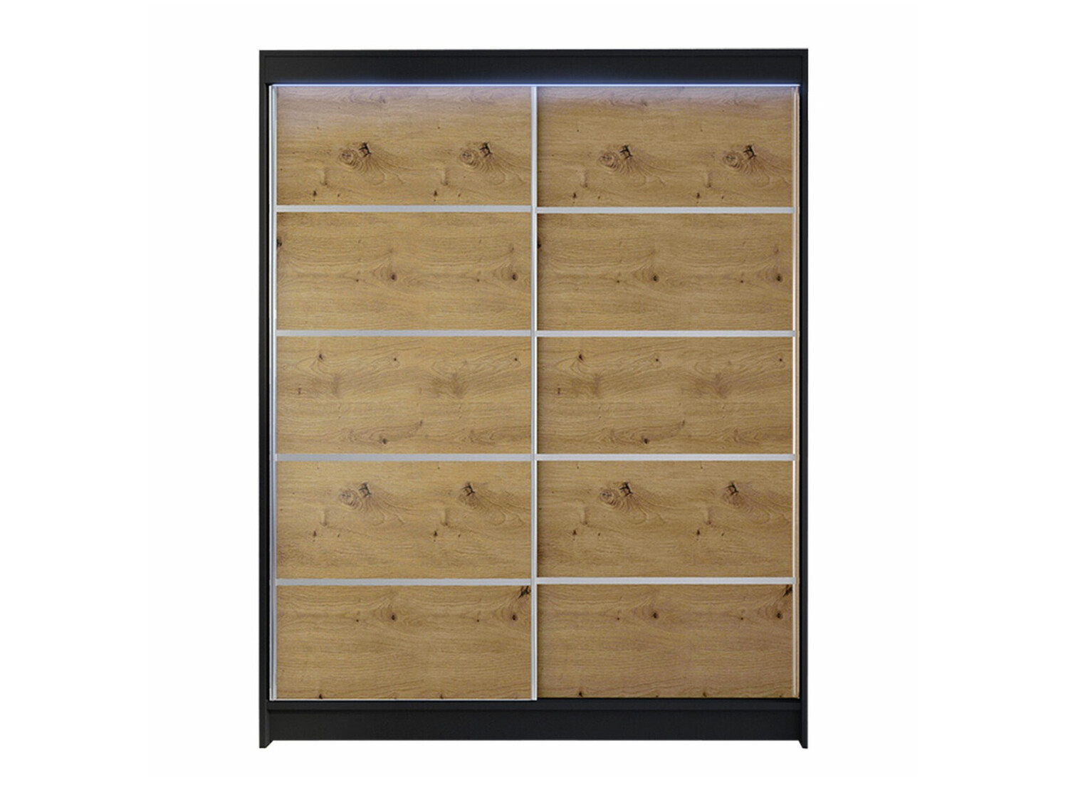 Armoire Closico Vastor IV (Noir + Chêne Artisan)