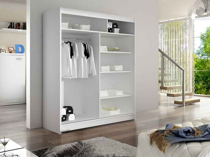 Armoire Closico Vastor V (Blanc + Chêne Artisan)